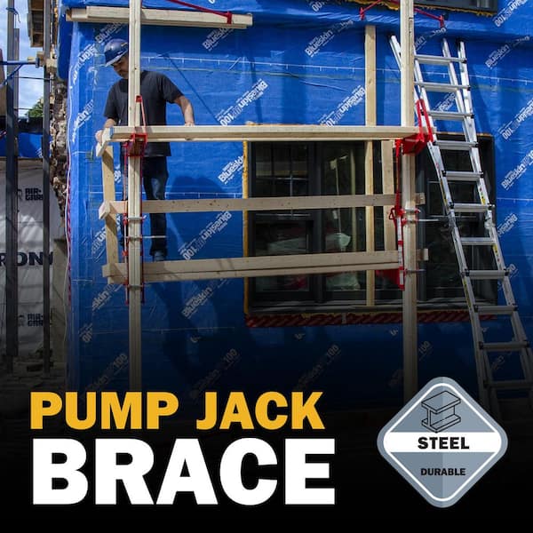 37-1/4 in. W x 34 in. D x 4 in. H Steel Pump Jack Brace for the Pump Jack Portable Scaffolding System