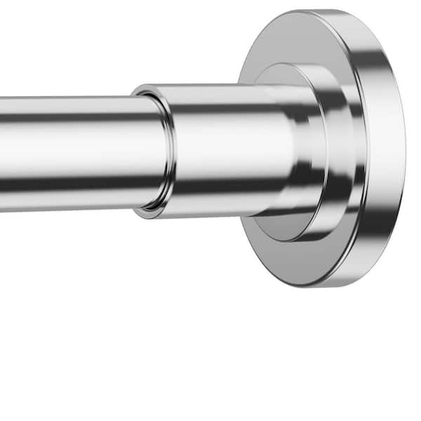 Chrome 80 in. Stainless Steel Adjustable Tension Shower Curtain Rod, Easy Install, No Rust