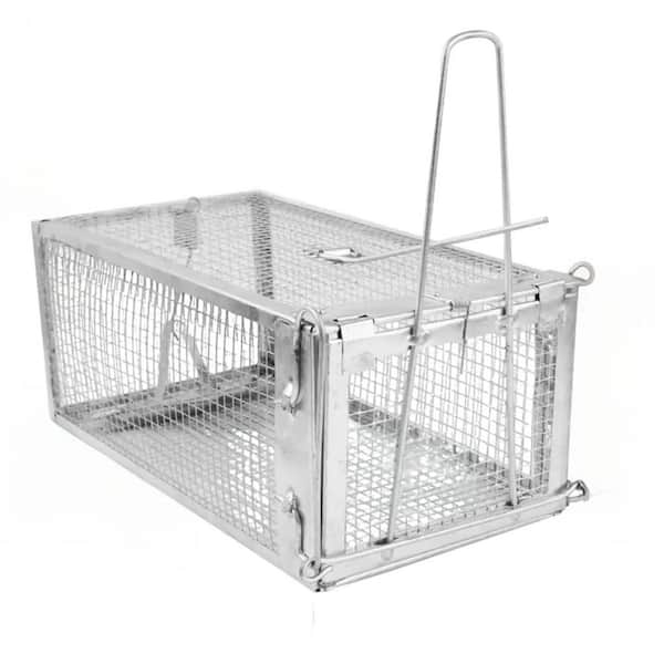 Humane Mouse Trap Cage-Live Animal Rodent Trap for Rats, Mice, Squirrels Heavy Duty Galvanized Steel, Auto-Lock Door