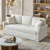 JAYDEN CREATION Sebasti Ivory 82 in. Traditional Slipcovered Sofa SFDM1142-IVY
