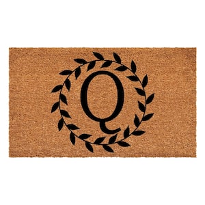 Laurel Wreath Doormat, 24" x 36" (Letter Q)