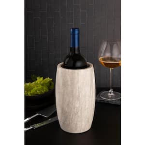 Meraki 1-Bottle Beige Marble Wine Cooler