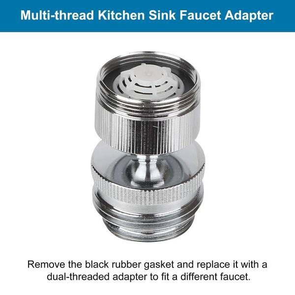 NQEUEPN Tap Adapter With Aerator, 3/4 Inch Garden Hose To 1/2 Sink Tap Adapter, Polished Chrome Plated Brass Faucet, Sink Adapter For Garden Hose