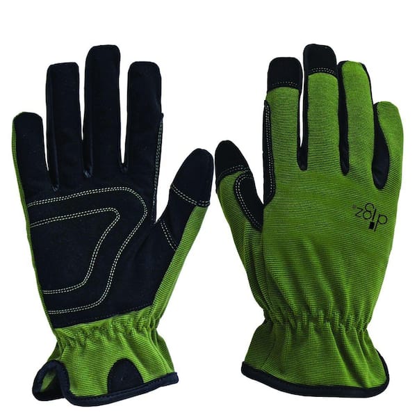 Digz Planter Men's Large Green Synthetic Leather Glove (2-Pack)