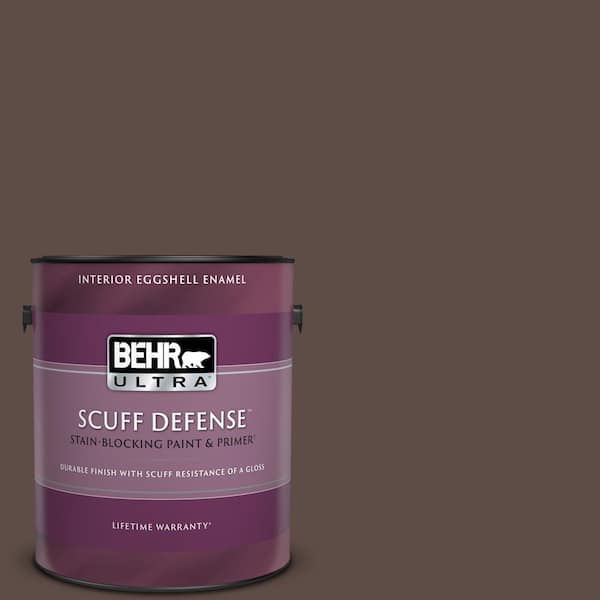 BEHR ULTRA 1 gal. #750B-7 Thick Chocolate Extra Durable Eggshell Enamel Interior Paint & Primer