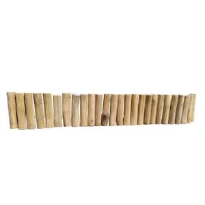 60 in. x 2 in. x 10 in. Natural Color Even Solid Teak Wood Log Edging