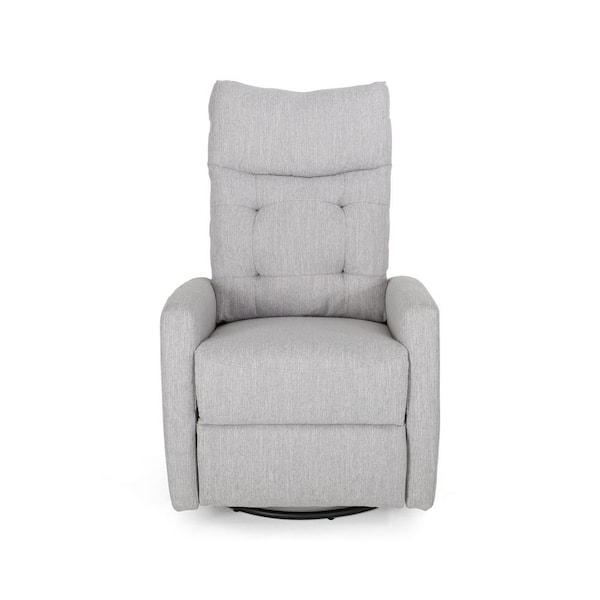 Noble House Woodglen Light Grey Fabric Tufted Recliner