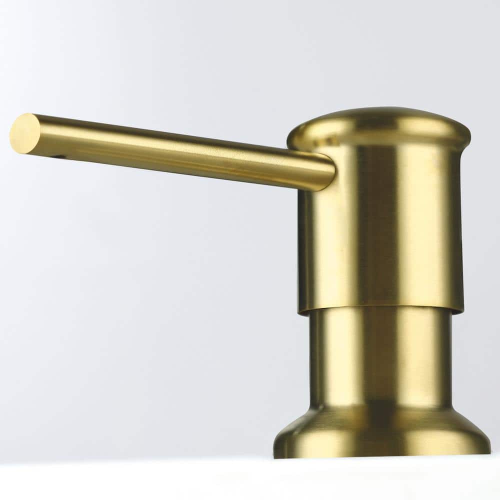 ruiling Straight Nozzle Stainless Steel Soap Dispenser in Brushed