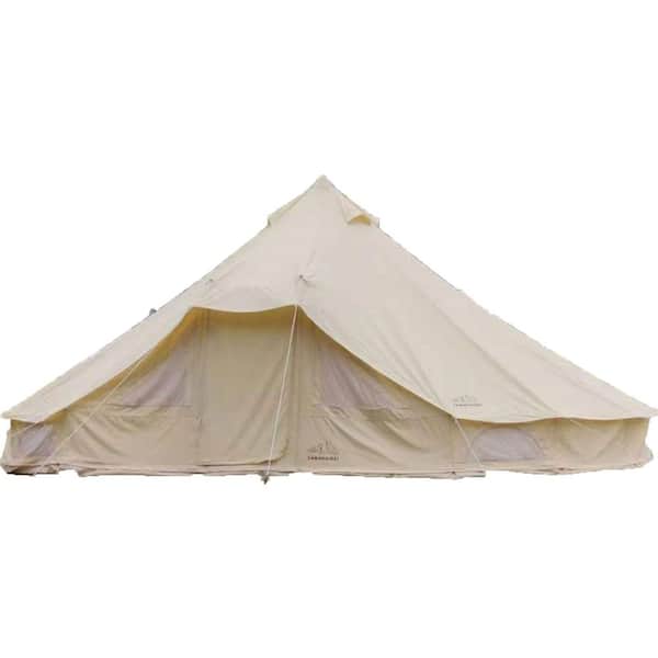 23 ft. x 17 ft. Beige Canvas Tent with 2-Doors