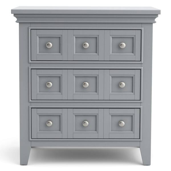 Furniture of America Ranchero 3-Drawer Gray Nightstand (28 in. H x