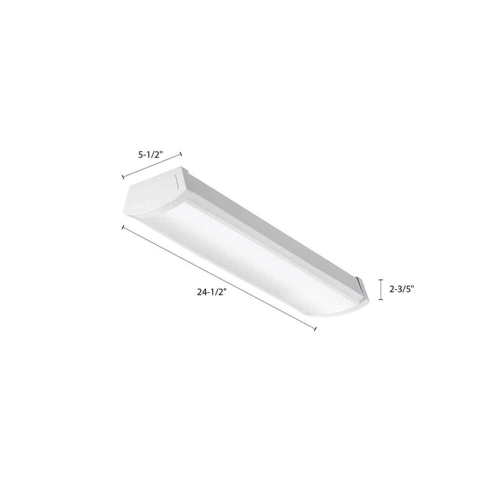 Sleek 24.75" White LED Energy Star Flush Mount for Indoor/Outdoor