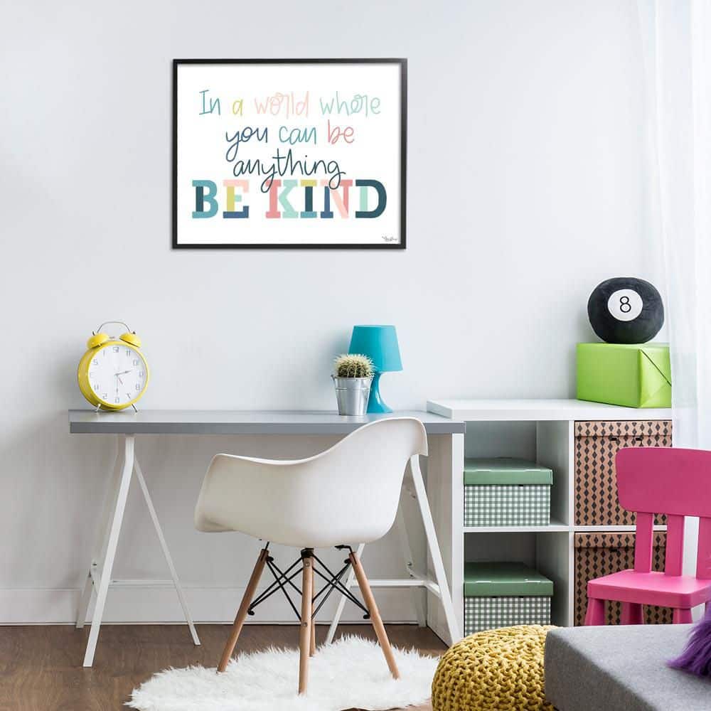 Be Kind In A World by Gigi Louise Black Framed Typography Giclee Art Print 24 in. x 30 in. price history on PriceWatchPro