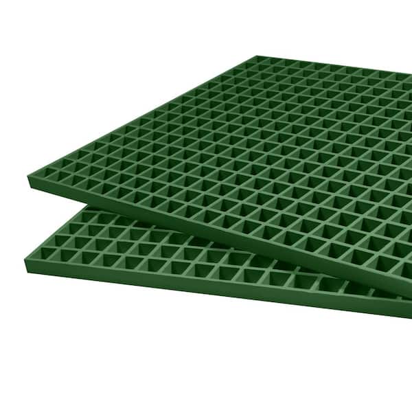 Wellco 2 ft. x 4 ft. PrimeSeries Fiberglass Grating Drain Grates for Trench Cover,Car Washes,Pool Deck,Green