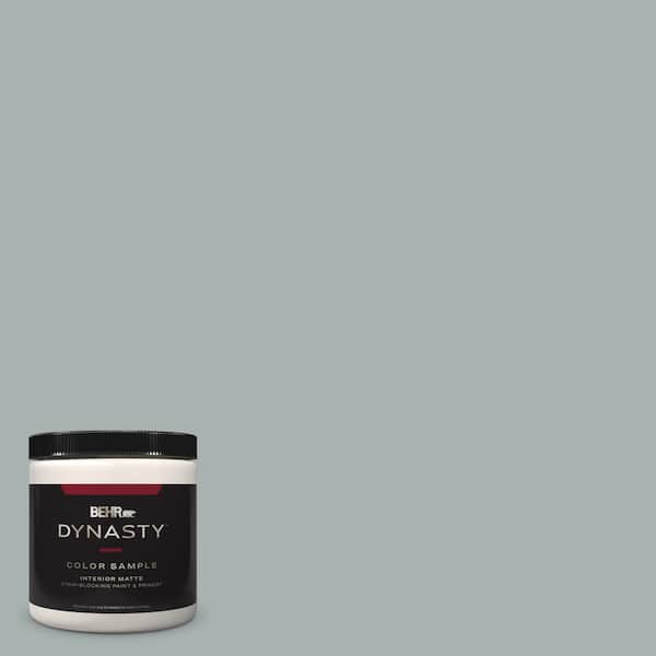 BEHR DYNASTY 8 oz. #730F-4 Flint Smoke One-Coat Hide Matte Stain-Blocking Interior/Exterior Paint and Primer Sample