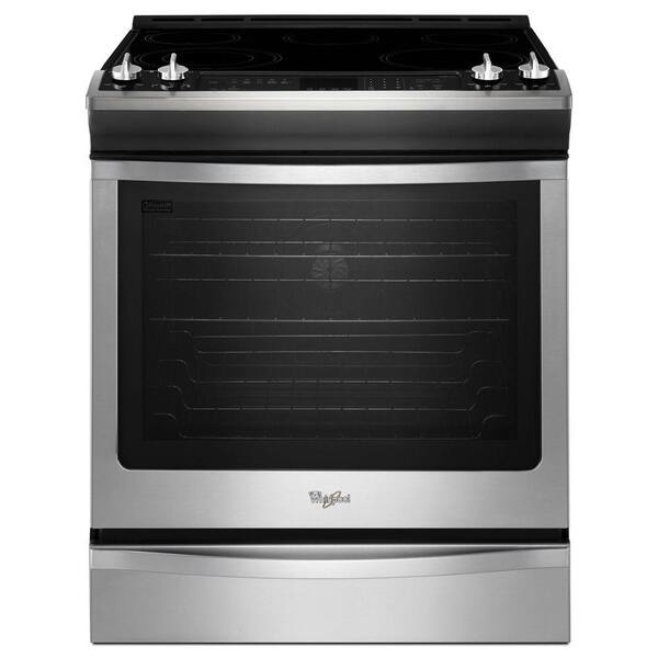 Whirlpool 6.2 cu. ft. Slide-In Electric Range with Self-Cleaning Convection Oven in Stainless Steel