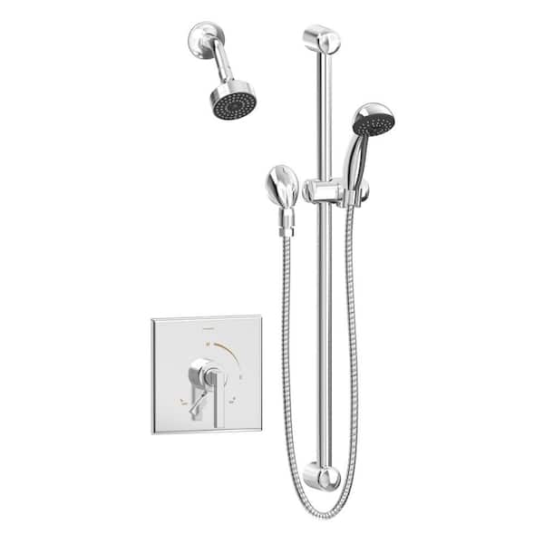 Symmons Duro 1-Handle Shower Trim Kit with Hand Shower in Polished Chrome