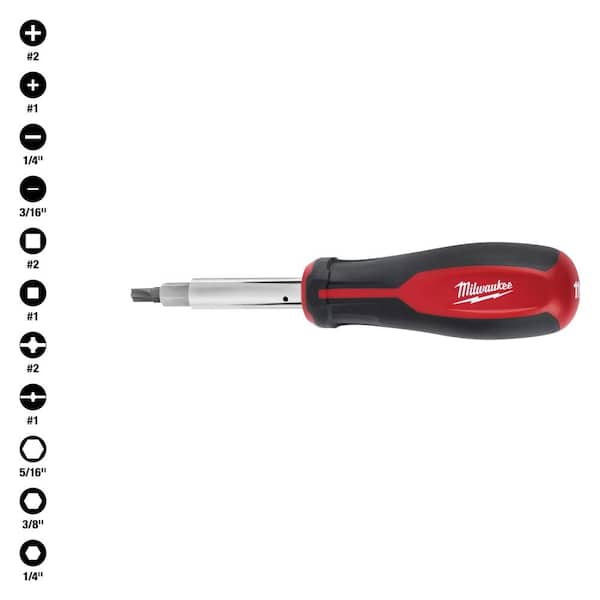 Milwaukee 11-in-1 Multi-Tip Screwdriver with ECX Driver Bits