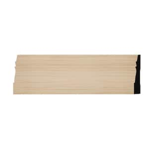 WM631 0.56 in. D x 3.25 in. W x 6 in. L Wood (Alder) Baseboard Moulding Sample