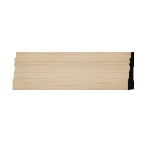 Ekena Millwork WM631 0.56 in. D x 3.25 in. W x 6 in. L Wood (Alder) Baseboard Moulding Sample