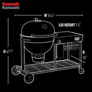 Summit Kamado S6 Charcoal Grill Center Grill in Black