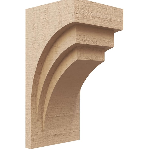 Ekena Millwork 9 in. x 18 in. x 9 in. Wide Rockford Rough Cedar Woodgrain TimberThane Corbel, Primed Tan