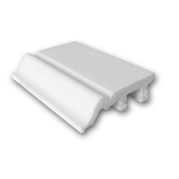ORAC DECOR 7/8 in. D x 3-1/8 in. W x 4 in. L Primed White High Impact Polystyrene Baseboard Moulding Sample Piece