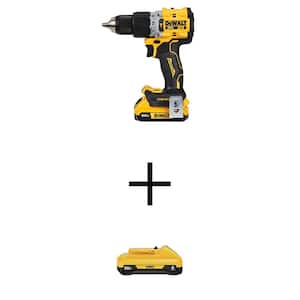 20-Volt Lithium-Ion Cordless Brushless Compact 1/2 in. Hammer Drill Kit with (2) 2.0Ah & (1) 4.0Ah Batteries and Charger