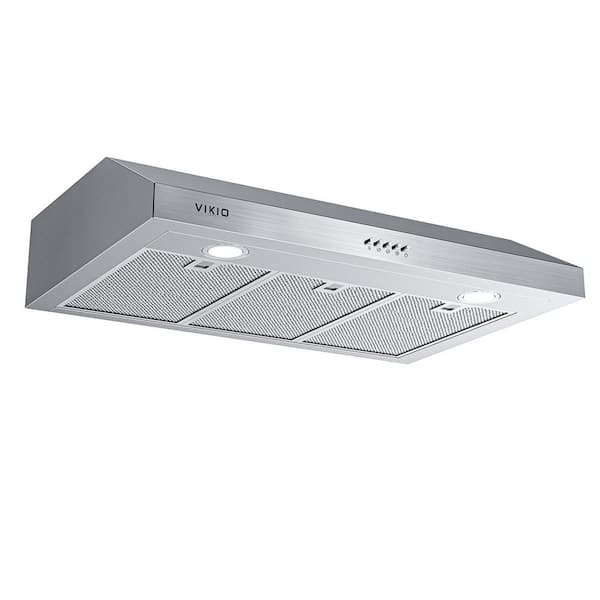 36 in. 580 CFM Ducted Under Cabinet Range Hood in Stainless Steel with Metal filters, Three fan speeds and LED light.