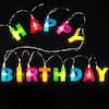 3 ft. 13-Light Happy Birthday LED String Lights Multi-Color Light Up Letter Birthday Party Hanging Decorations