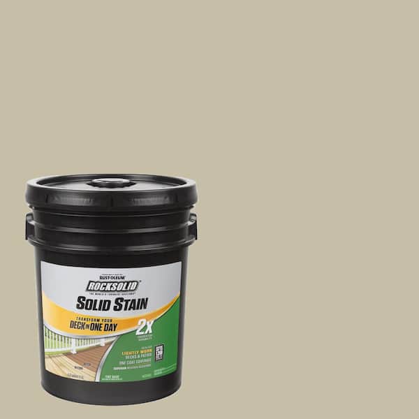 Rust-Oleum RockSolid 5 gal. Beach Exterior 2X Solid Stain