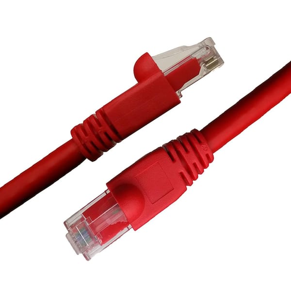 NTW 5 ft. Cat6a Snagless Unshielded (UTP) Network Patch Cable in Red