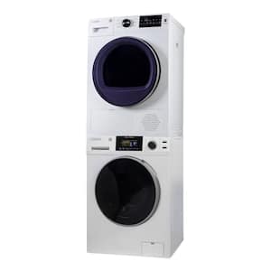 1.9 cu. ft. Stackable Laundry Center 18 lbs. Washer 110V Plus Heat Pump Dryer 3.7 cu. ft. 110-Volt Stack Kit in White