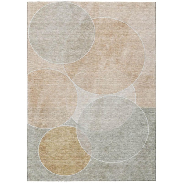 Chantille Machine Washable Indoor/Outdoor Abstract ACN2746 Salmon 10 ft. x 14 ft. Area Rug