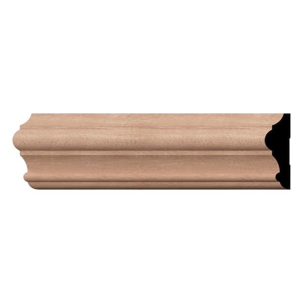 Ekena Millwork WM397 1 in. D x 3.5 in. W x 96 in. L Wood (Sapele Mahogany) Chair Rail Moulding