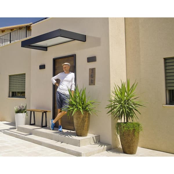 CANOPIA by PALRAM Sophia 3 ft. x 7 ft. Gray/Clear Door and Window