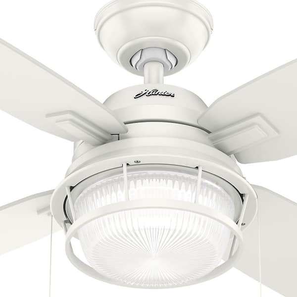 Hunter - Ocala 52 in. LED Indoor/Outdoor Fresh White Ceiling Fan with Light