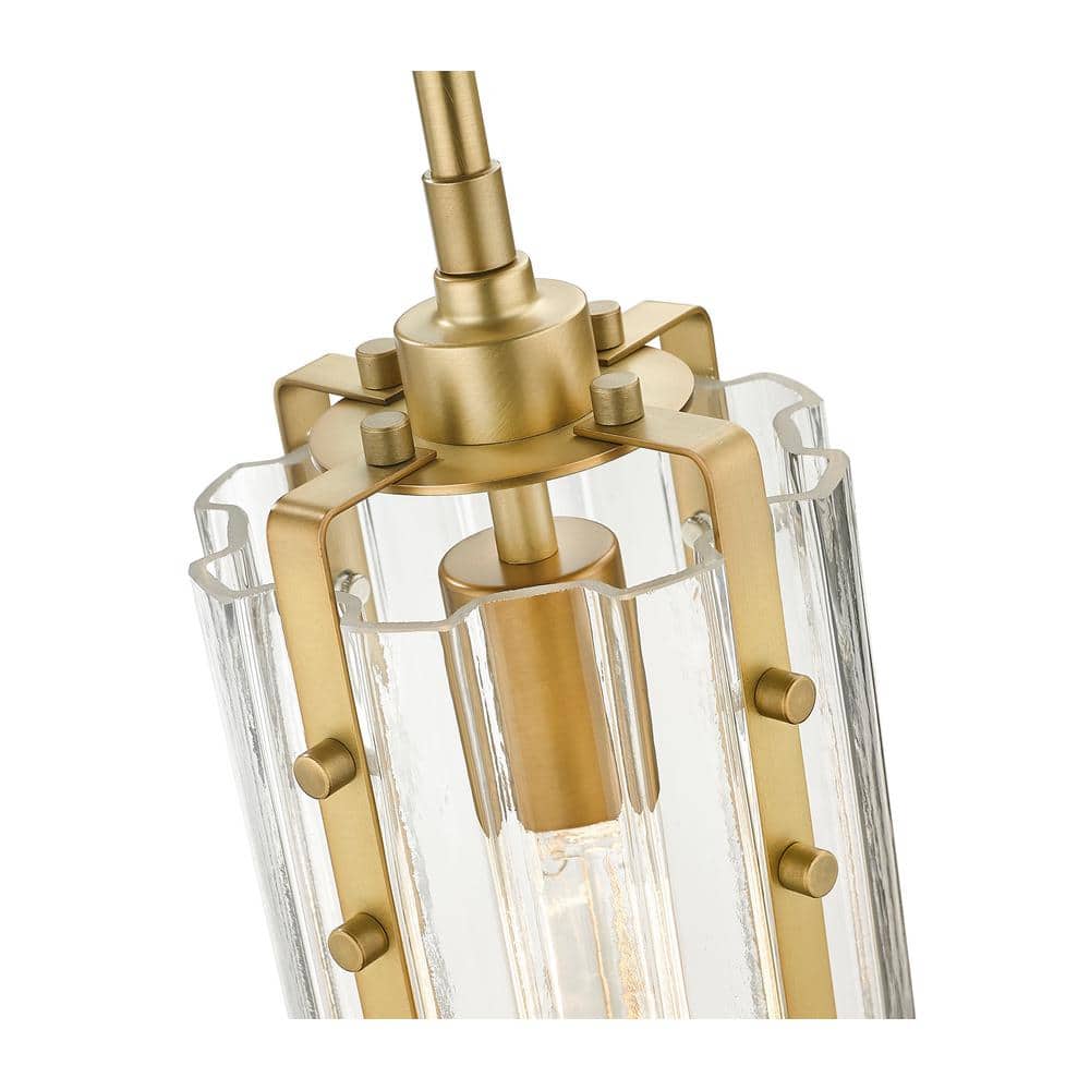 Transitional 5.5'' Polished Nickel Mini Pendant with Clear Glass Shade