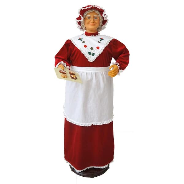 Fraser Hill Farm 58 in. Dancing Mrs. Claus with Baking Apron and ...