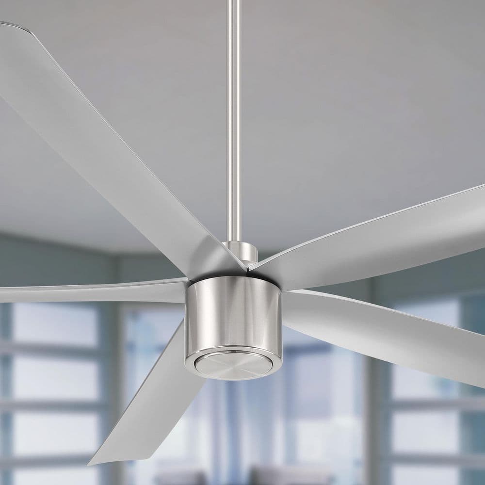 RAVIAN 5-Blade 72 in. Indoor/Outdoor Brushed Nickel Modern Ceiling Fan with Remote Included price history on PriceWatchPro