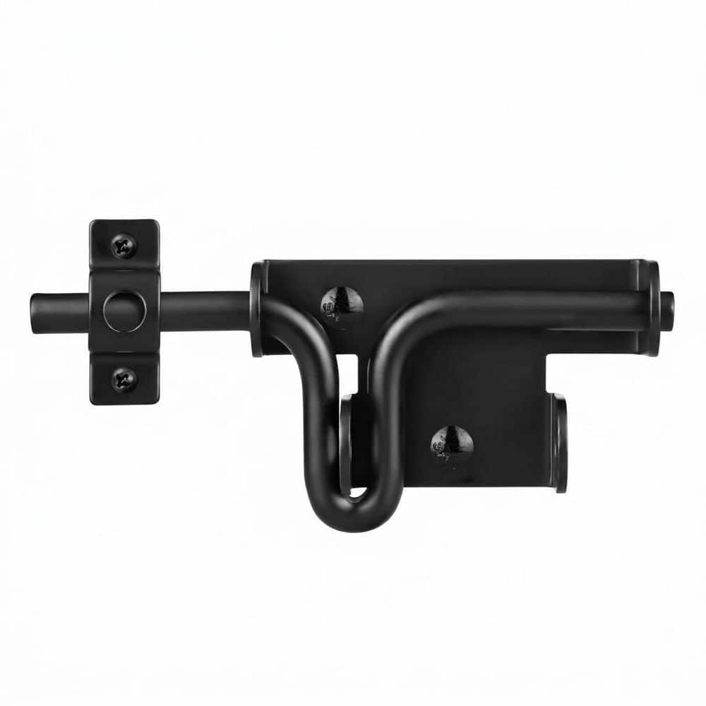 Steel Gate Latch Heavy Duty Slide Bolt Lock Black Waterproof Coated for Wooden Fence Metal Shed Yard Barn Door price history on PriceWatchPro