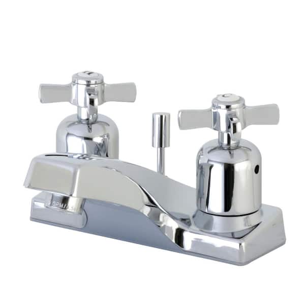 Millennium 4 in. Centerset 2-Handle Bathroom Sink Faucet with Pop-Up Drain in Chrome