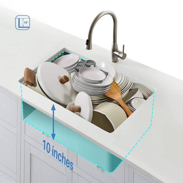 ki　INI シングル KIBI 33 in. Undermount Single Bowl Stainless Steel Workstation
