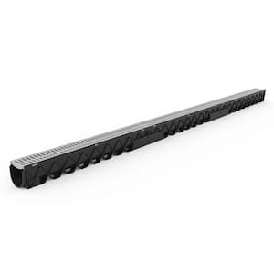 Storm Drain 10 ft. Channel with Portland Grey Grate Accessory