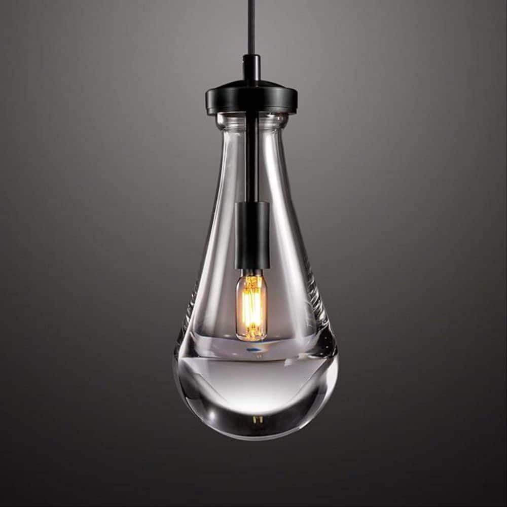 1 Light Black Pendant Light with Handblown Glass Shade and Rod, Brushed Brass Finish Hanging Light Fixture price history on PriceWatchPro