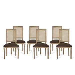 Beckstrom Brown and Natural Upholstered Dining Chair (Set of 6)