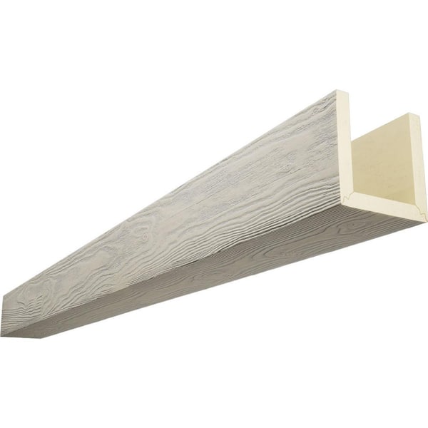 Ekena Millwork Endurathane 12 in. H x 8 in. W x 22 ft. L Sandblasted Driftwood Faux Wood Beam