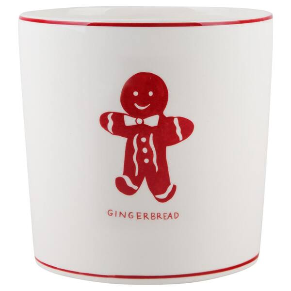 Molly Hatch 7 in. D White Gingerbread Round Utensil Crock