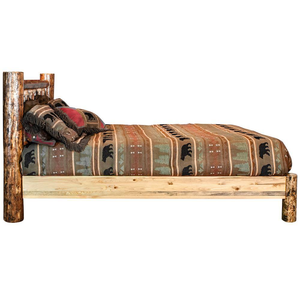 Montana Glacier Country Twin Pine Platform Bed with Storage