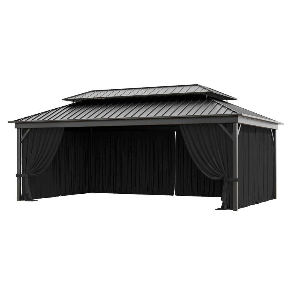 カノBlack Greek 2本 Paratjalina 2本 Kimunuk 12 ft. x 20 ft. Universal Outdoor Privacy Curtains, Gazebo