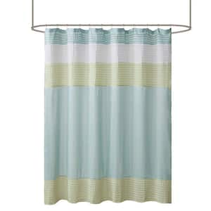 72 in. W x 72 in. Polyester Shower Curtain in Green